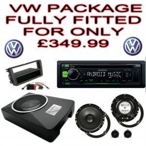 vw package deal active sub, speakers, stereo, fully fitted